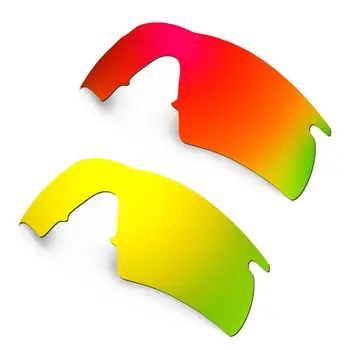 HKUCO Червен/Златен 2 Чифта Поляризирани Сменяеми Лещи За Хибридни Слънчеви Очила M Frame Увеличават Яснотата на Картината