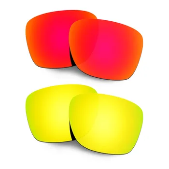 Сменяеми Поляризирани лещи Hkuco За слънчеви очила с кръстосан обхват - Червено и Златно 2 Двойки