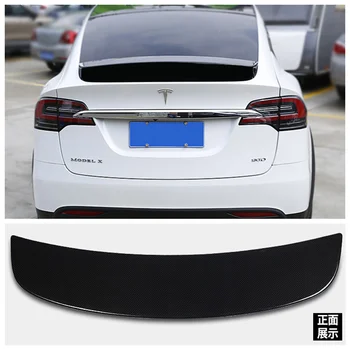 Подходящ е за Tesla Model X 2016 2017 2018 2019 2020 2021 2022+ Висококачествена ABS Карбоновое Крило на Задния Спойлер на Багажника