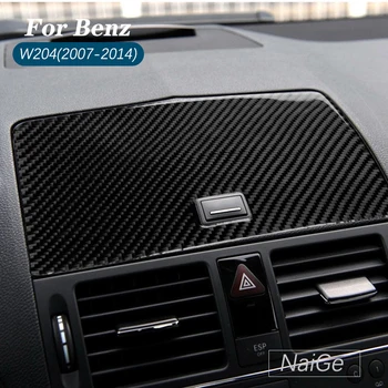 За Mercedes Benz C Class W204 Аксесоари Стикер От Въглеродни Влакна Вътрешната Тапицерия На Автомобила, Централна Конзола Навигационен Панел На Кутията