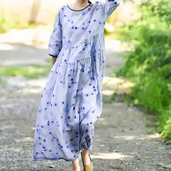 Нови модни рокли за жени Женствена рокля Свободно Дышащее Екологично Чисто Пролетно-лятно корейското плетене