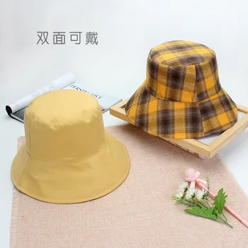 И двете страни могат да носят шапка Мис Лятна мода Прости каре слънчеви шапки Туризъм пазаруват на открито Значителни лицето Малки шапки