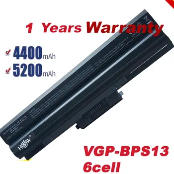 Батерия с капацитет 5200 mah за SONY Vaio VGN-AW VGN -CS VGN-FW VGN-NS VGN-NW BPS13/B, VGP BPS13 / Q VGP-BPS13B / B, VGP-BPS13A / B, VGP-BPS13 / B Черен